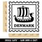 Denmark Travel Viking Ship Square Rubber Stamp for Stamping Crafting